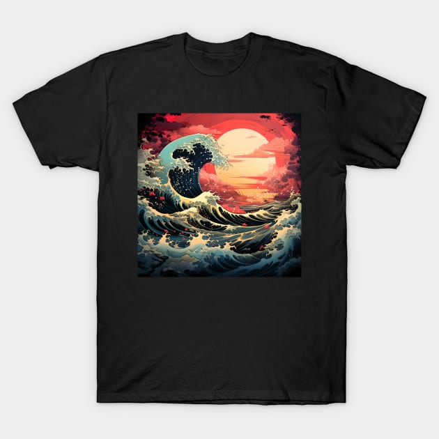 Neon Waves of the Past #2 T-Shirt by Dataxe